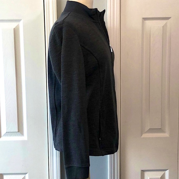 Karen Scott Grayish Black Zip Close Jacket w Pockets - Picture 3 of 4